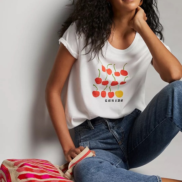 Maeve Cerise Graphic Tee, xs - Picture 6 of 6